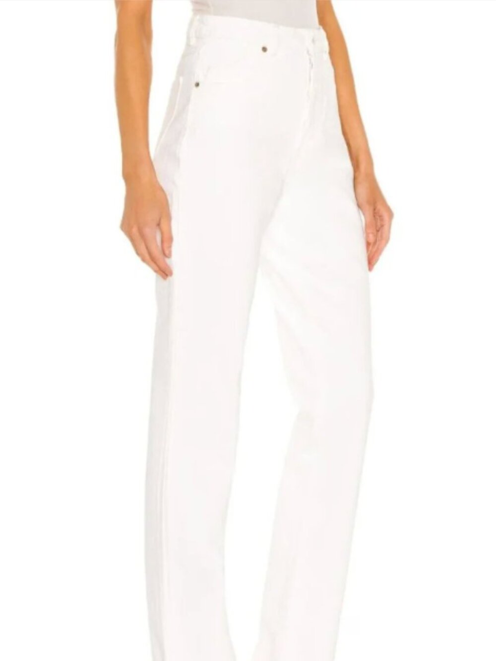 Rolla’s High Rise Wide Leg Jeans (White) Size 29
